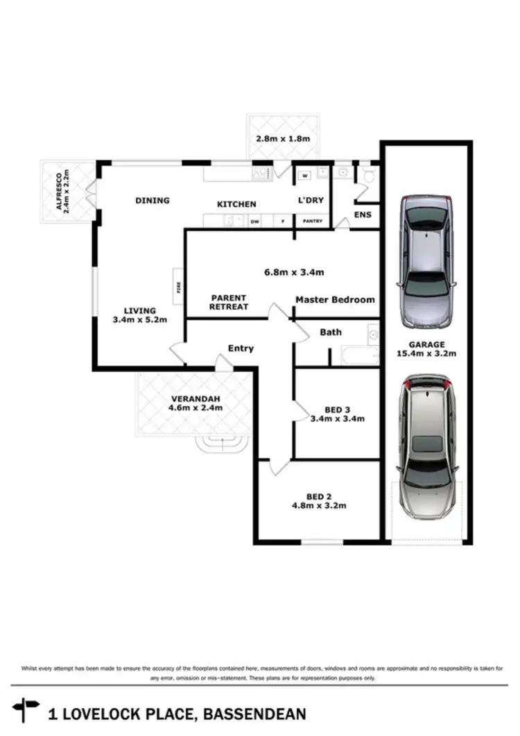 Floorplan of Homely house listing, 1 Lovelock Place, Bassendean WA 6054