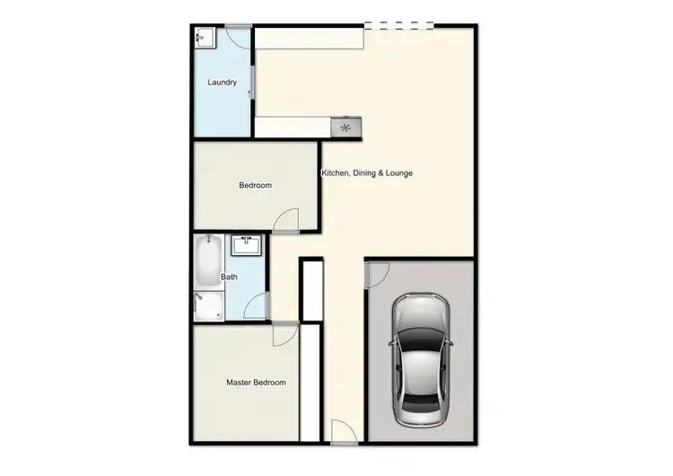 Floorplan of Homely semi-detached listing, 2/58 Bakeri Circuit, Warabrook NSW 2304