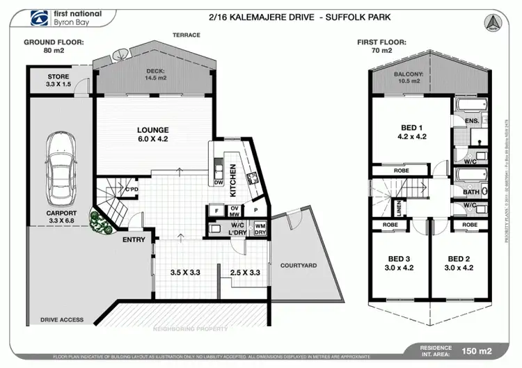 Floorplan of Homely unit listing, 2/16 Kalemajere Drive, Suffolk Park NSW 2481