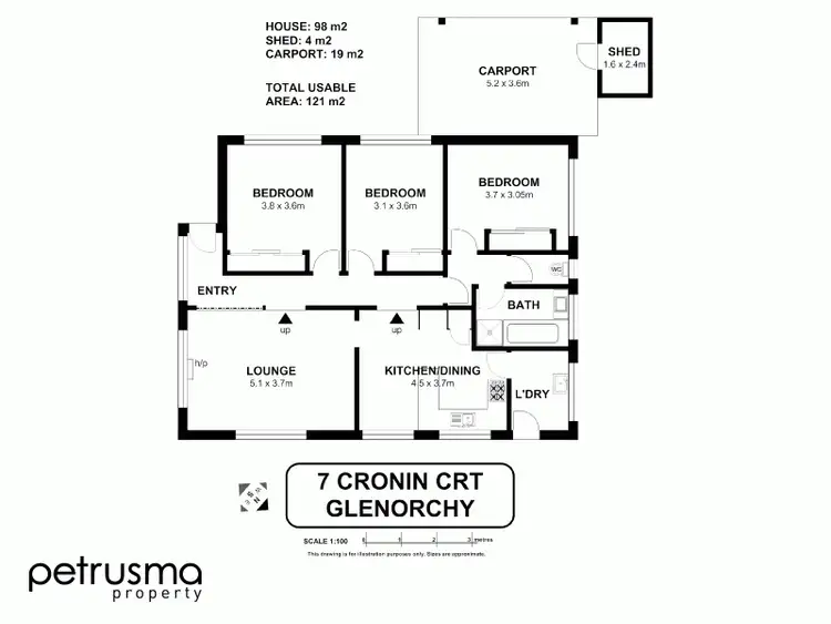 Floorplan of Homely house listing, 7 Cronin Court, Glenorchy TAS 7010