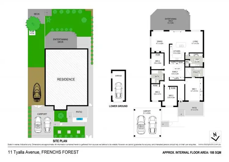 Floorplan of Homely house listing, 11 Tyalla Ave, Frenchs Forest NSW 2086