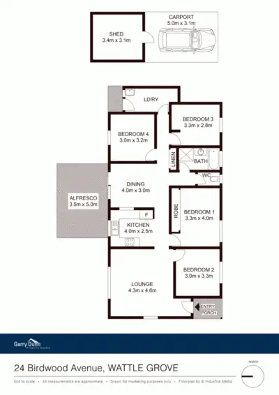 Floorplan of Homely house listing, 24 Birdwood Ave, Wattle Grove NSW 2173