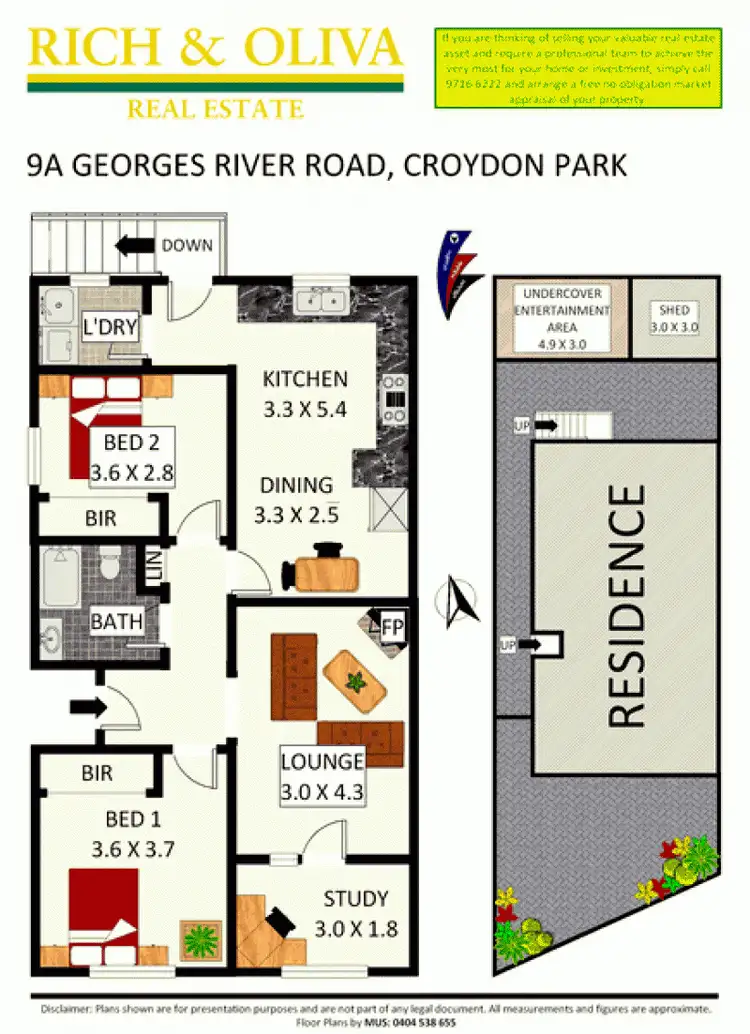 Floorplan of Homely semi-detached listing, 9A Georges River Road, Croydon Park NSW 2133