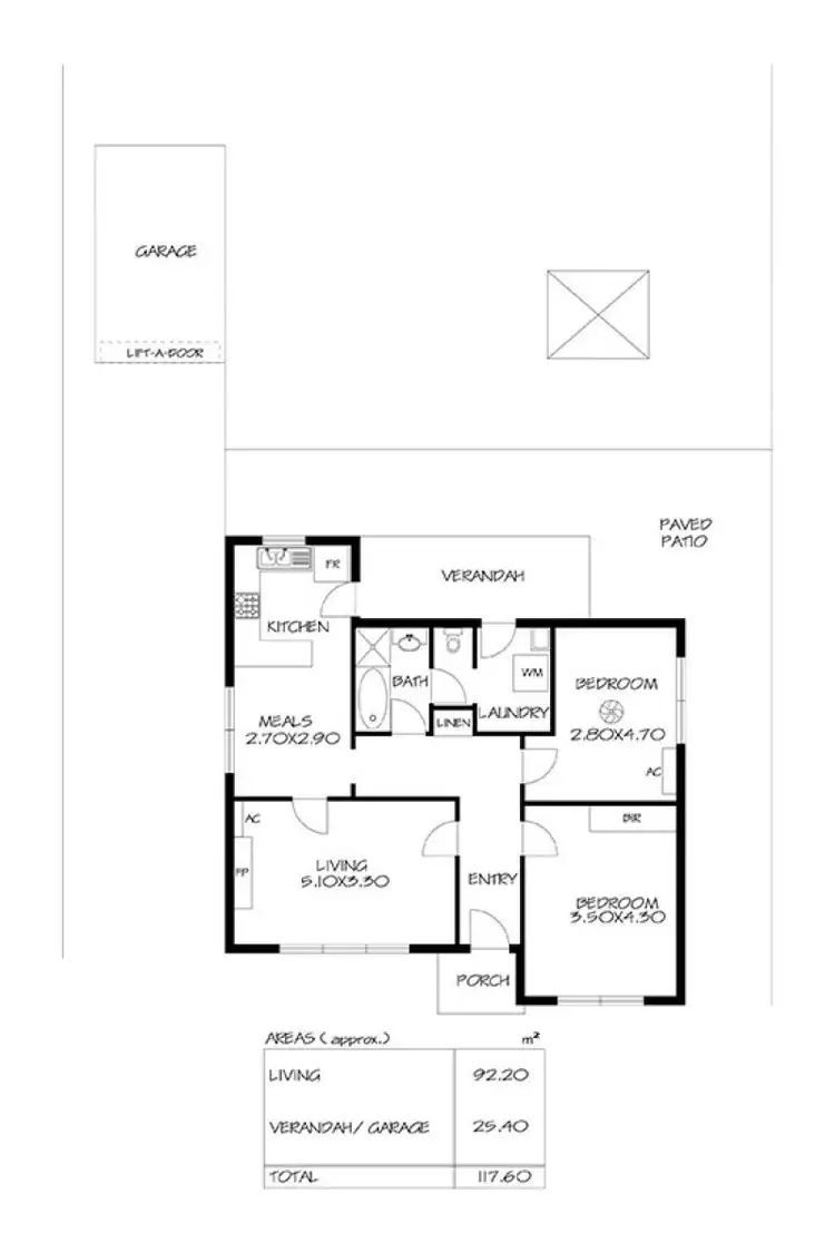 Floorplan of Homely house listing, 110 Ayers Avenue, Melrose Park SA 5039
