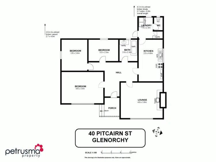 Floorplan of Homely house listing, 40 Pitcairn Street, Glenorchy TAS 7010