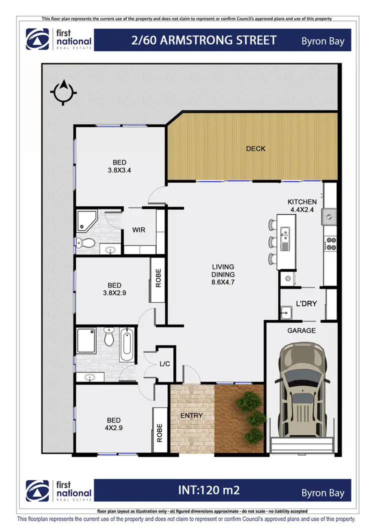 Floorplan of Homely unit listing, 2/60 Armstrong Street, Suffolk Park NSW 2481