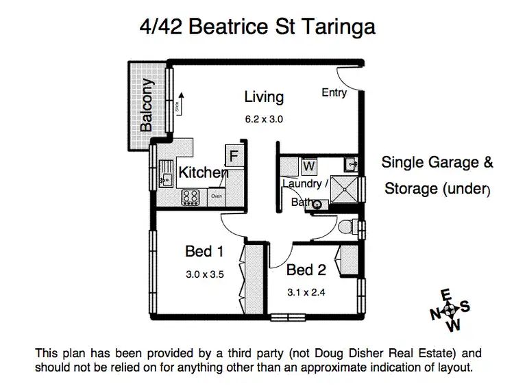 Floorplan of Homely unit listing, 4/42 Beatrice, Taringa QLD 4068