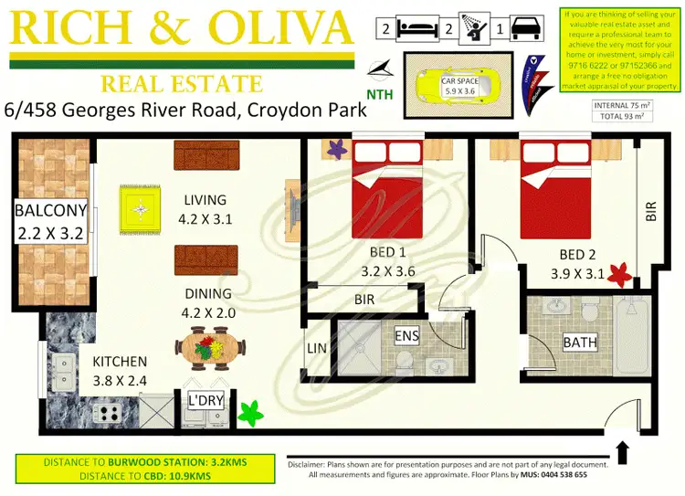 Floorplan of Homely unit listing, 6/458 Georges River Road, Croydon Park NSW 2133