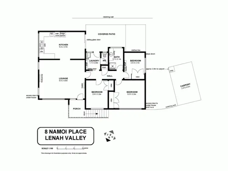 Floorplan of Homely house listing, 8 Namoi Place, Lenah Valley TAS 7008