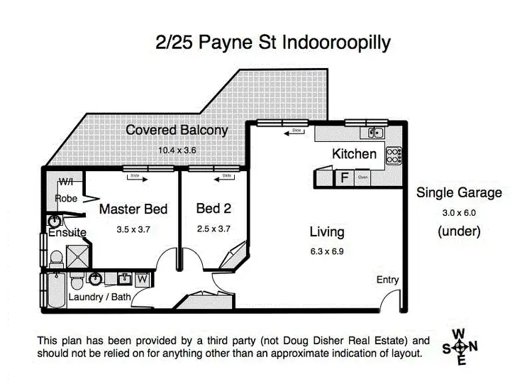 Floorplan of Homely unit listing, 2/25 Payne Street, Indooroopilly QLD 4068