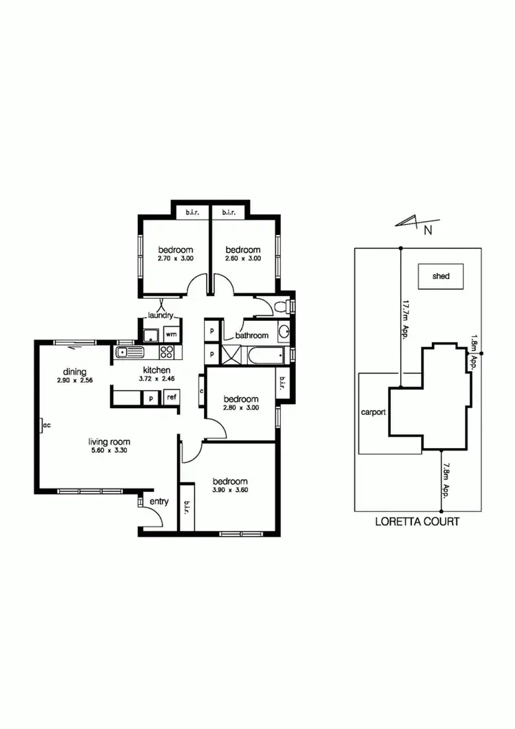 Floorplan of Homely house listing, 2 Loretta Crt, Seabrook VIC 3028