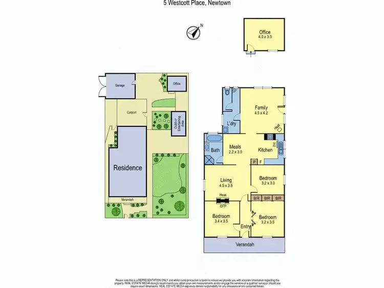 Floorplan of Homely house listing, 5 Westcott Place, Newtown VIC 3220