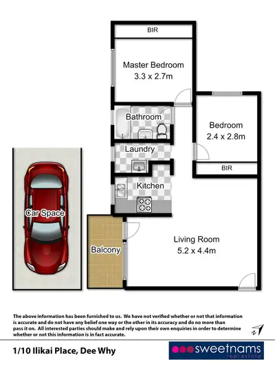 Floorplan of Homely unit listing, 1/10 Ilikai Place, Dee Why NSW 2099