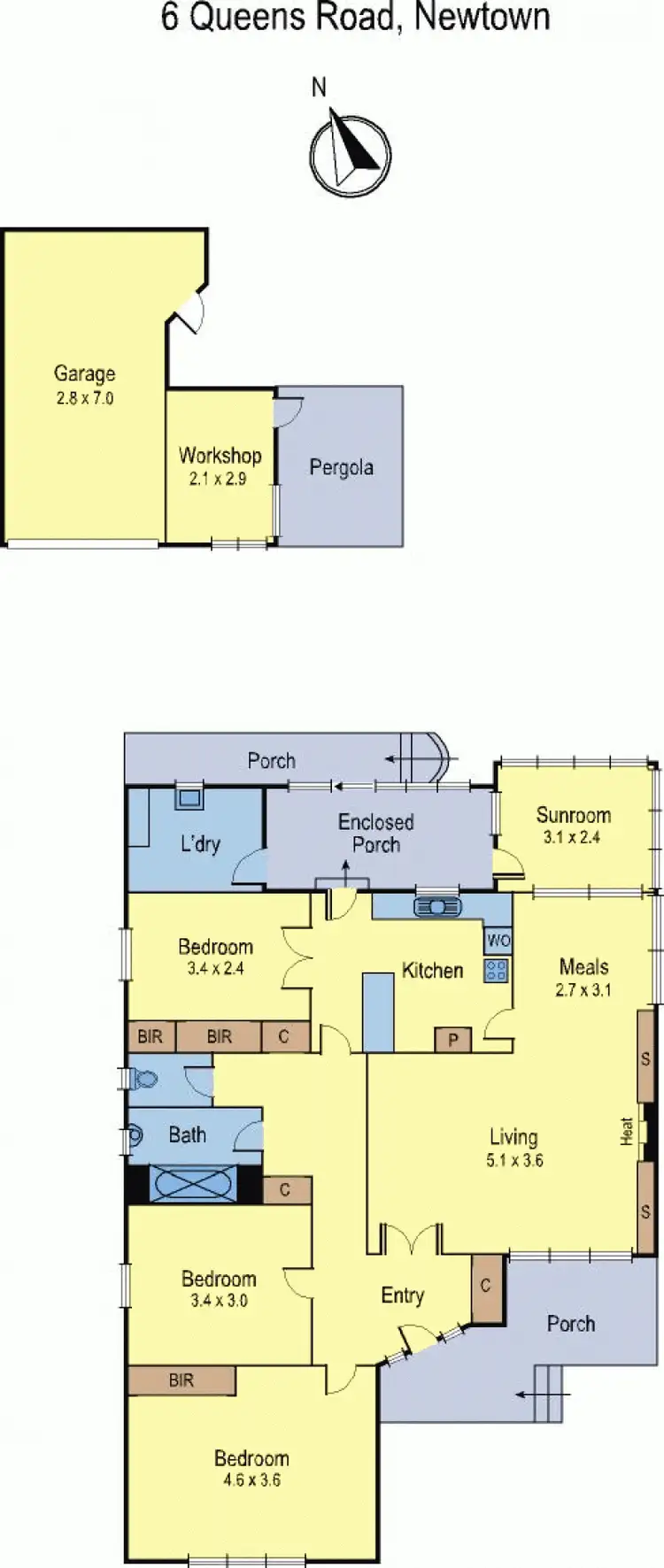 Floorplan of Homely house listing, 6 Queens Road, Newtown VIC 3220