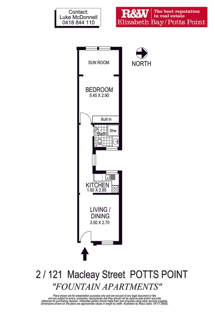 Floorplan of Homely apartment listing, 2/121 Macleay Street, Potts Point NSW 2011