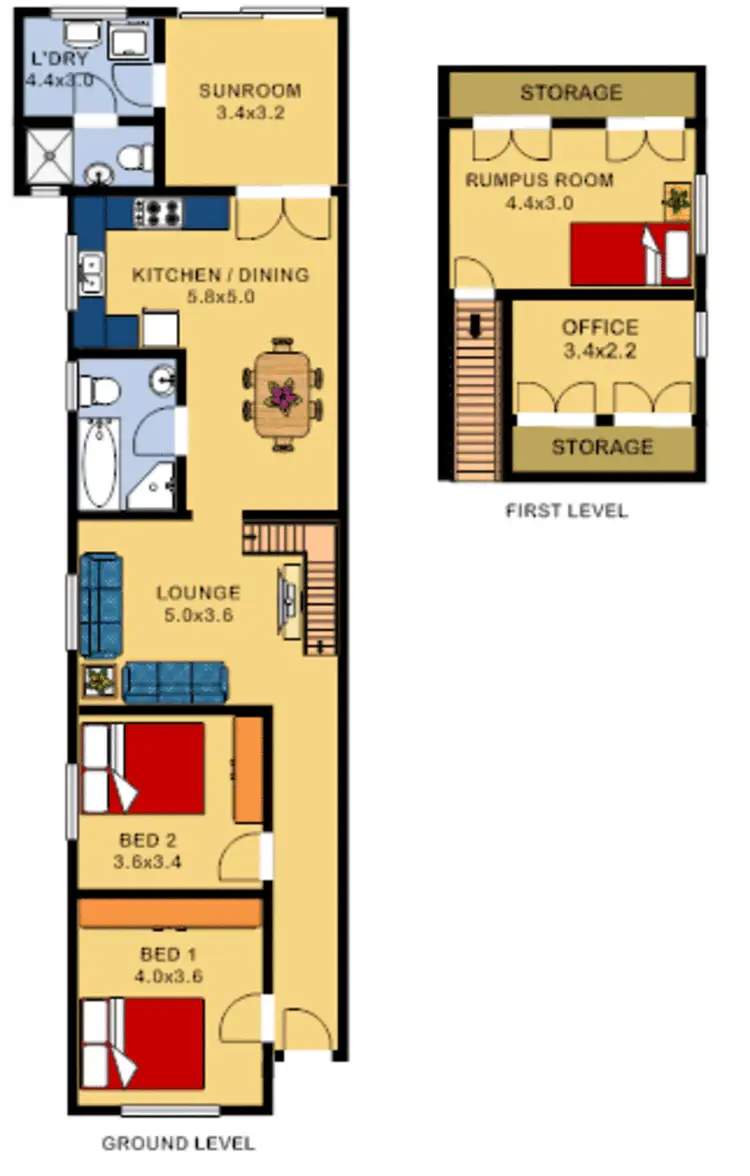 Floorplan of Homely semi-detached listing, 54 Hanks Street, Ashbury NSW 2193