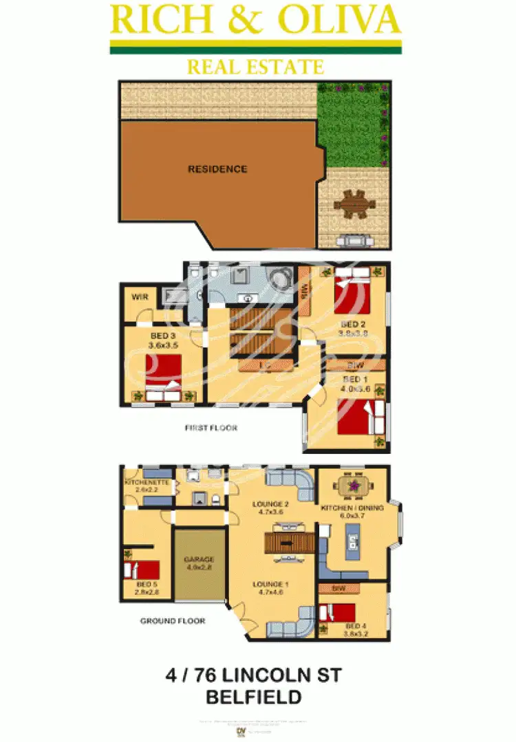 Floorplan of Homely townhouse listing, 4/76 Lincoln Street, Belfield NSW 2191