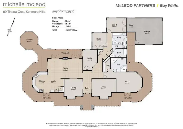 Floorplan of Homely rural property listing, 99 Tinarra Crescent, Kenmore Hills QLD 4069