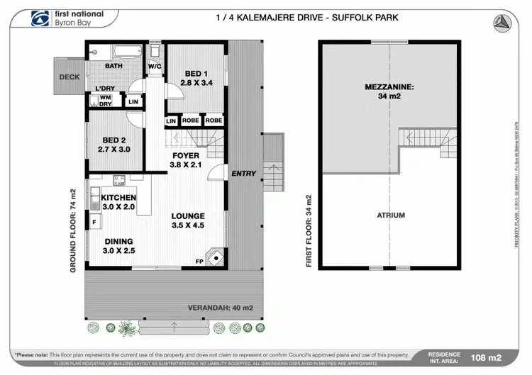 Floorplan of Homely house listing, 1/4 Kalamajere Drive, Suffolk Park NSW 2481