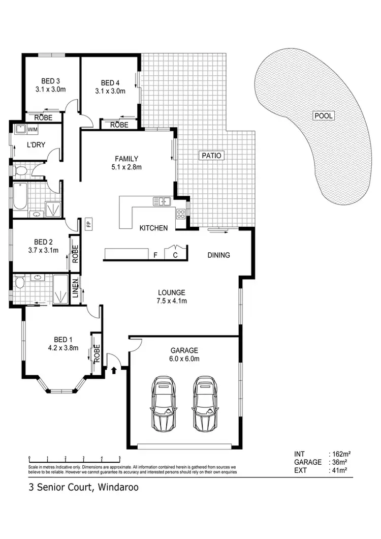 Floorplan of Homely house listing, 3 Senior Court, Windaroo QLD 4207