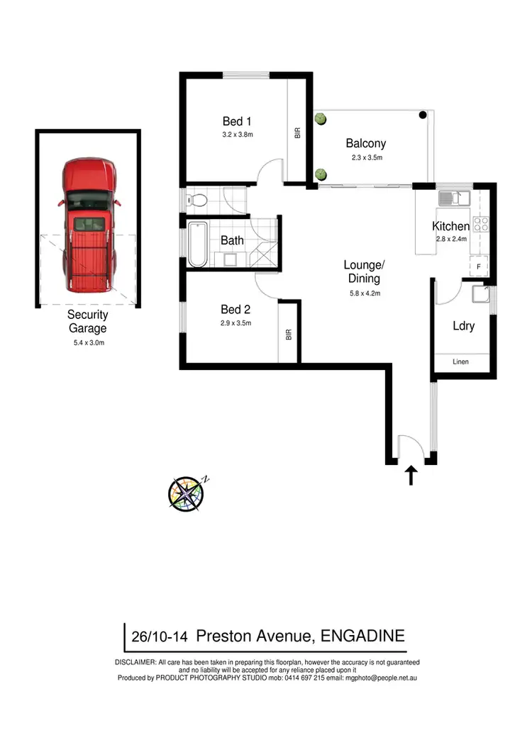 Floorplan of Homely unit listing, 26/10-14 Preston Avenue, Engadine NSW 2233