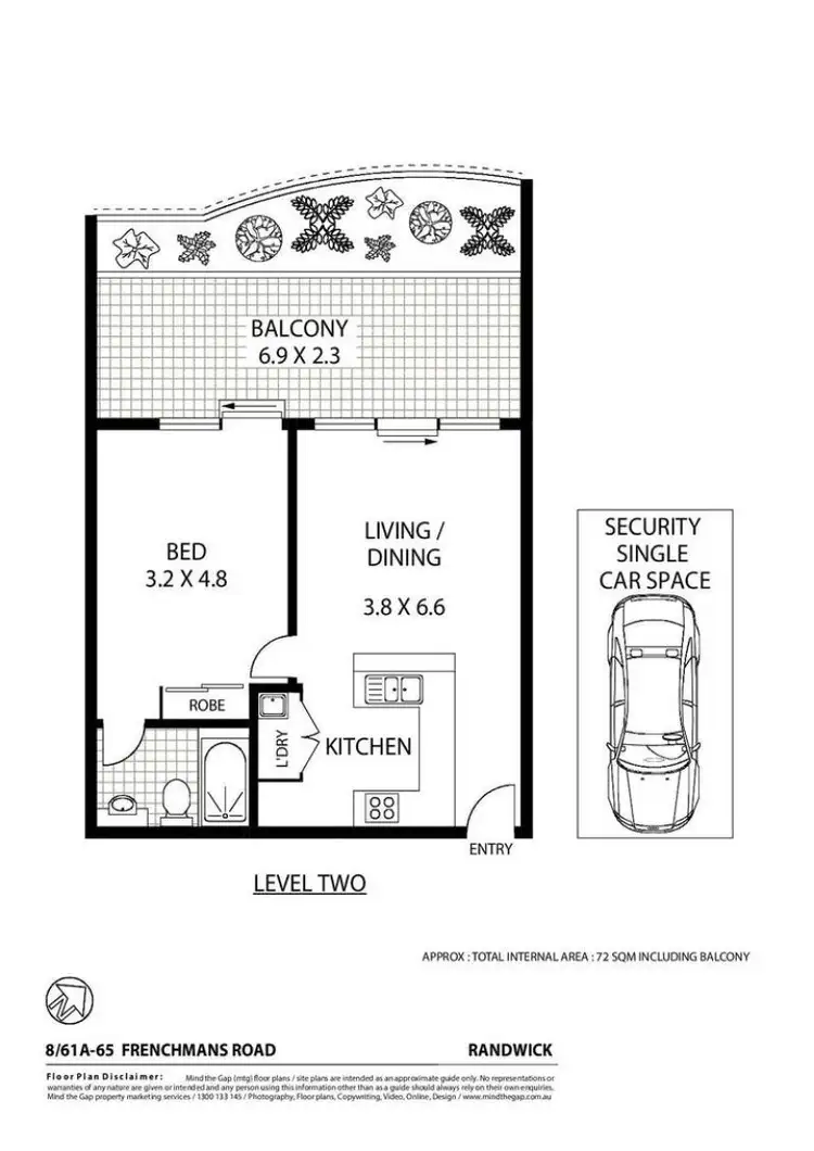 Floorplan of Homely apartment listing, 8/61A-65 Frenchmans Road, Randwick NSW 2031