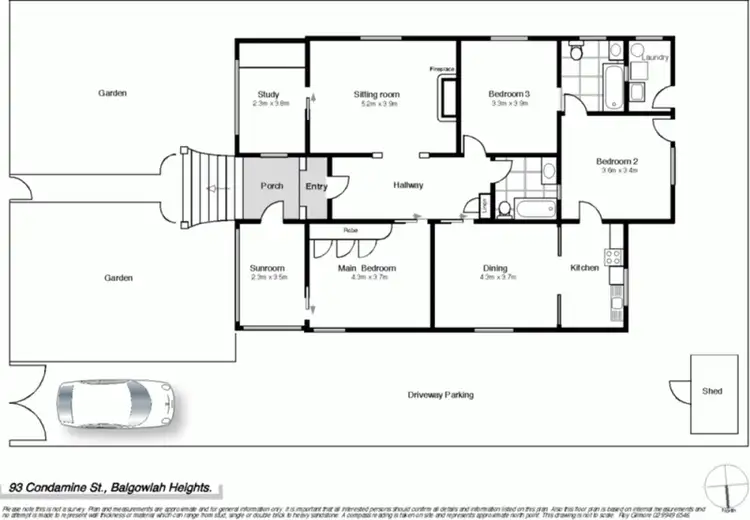 Floorplan of Homely house listing, 93 Condamine Street, Balgowlah Heights NSW 2093