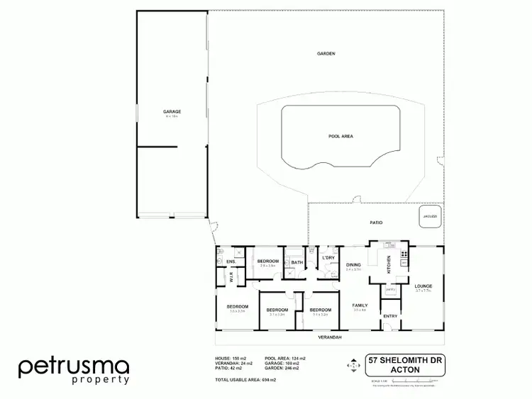 Floorplan of Homely house listing, 57 Shelomith Drive, Acton Park TAS 7170