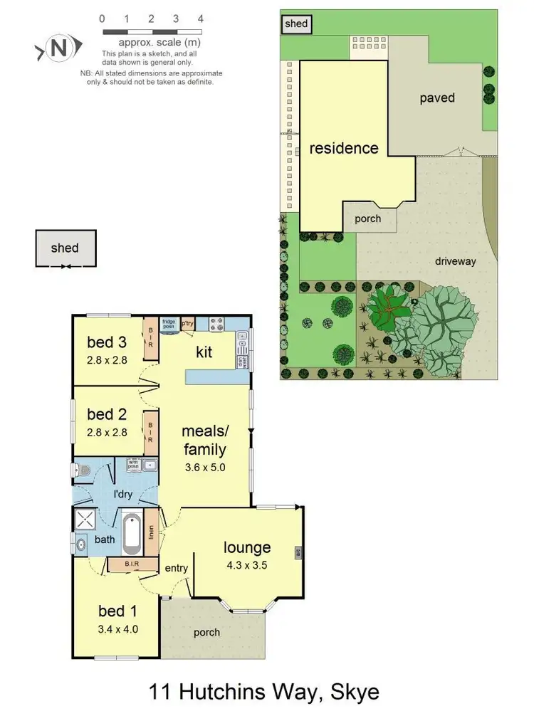 Floorplan of Homely house listing, 11 hutchins way, Skye VIC 3977