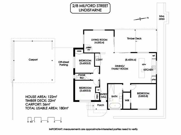 Floorplan of Homely unit listing, 2/8 Milford Street, Lindisfarne TAS 7015
