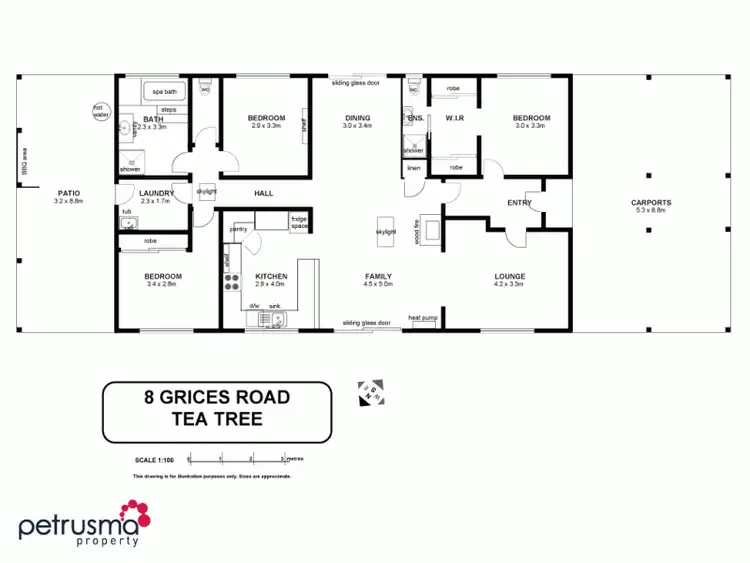 Floorplan of Homely house listing, 8 Grices Road, Tea Tree TAS 7017