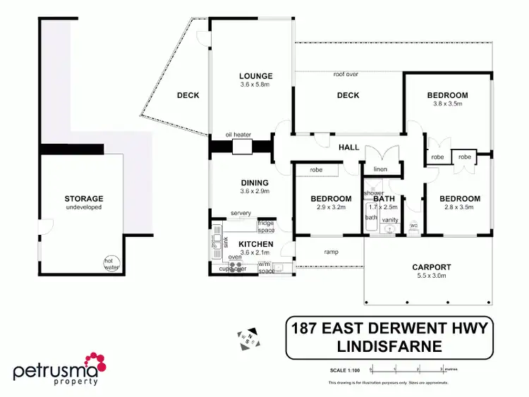 Floorplan of Homely house listing, 187 East Derwent Highway, Lindisfarne TAS 7015