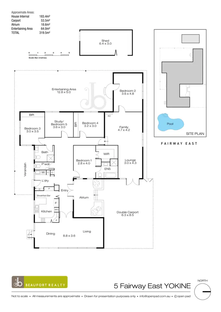 Floorplan of Homely house listing, 5 Fairway East, Yokine WA 6060