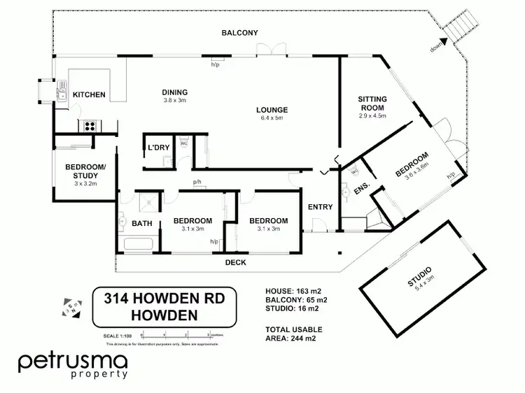 Floorplan of Homely house listing, 314 Howden Road, Howden TAS 7054