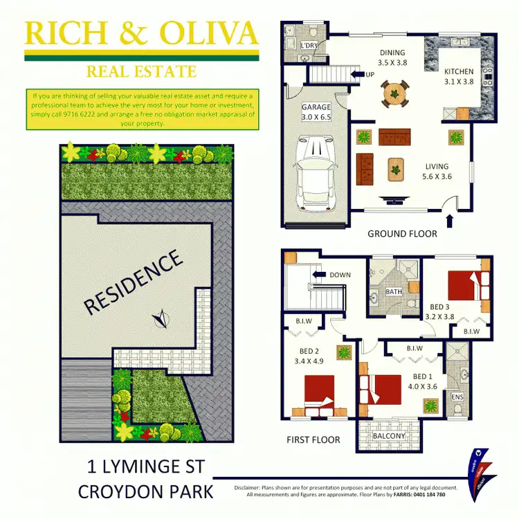 Floorplan of Homely semi-detached listing, 1 Lyminge Road, Croydon Park NSW 2133