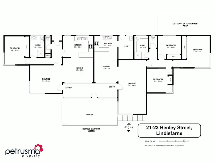 Floorplan of Homely house listing, 21-23 Henley Street, Lindisfarne TAS 7015