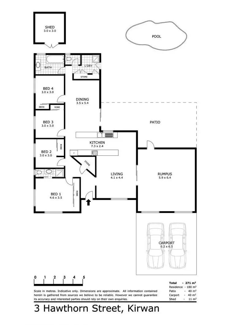 Floorplan of Homely house listing, 3 Hawthorn Street, Thuringowa Central QLD 4817