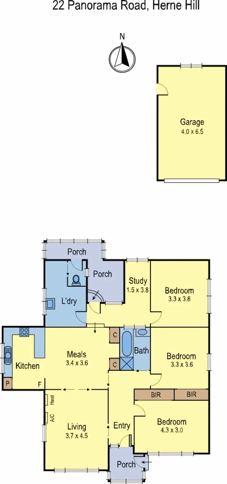 Floorplan of Homely house listing, 22 Panorama Road, Herne Hill VIC 3218