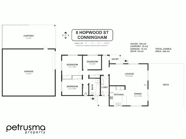 Floorplan of Homely house listing, 8 Hopwood Street, Coningham TAS 7054