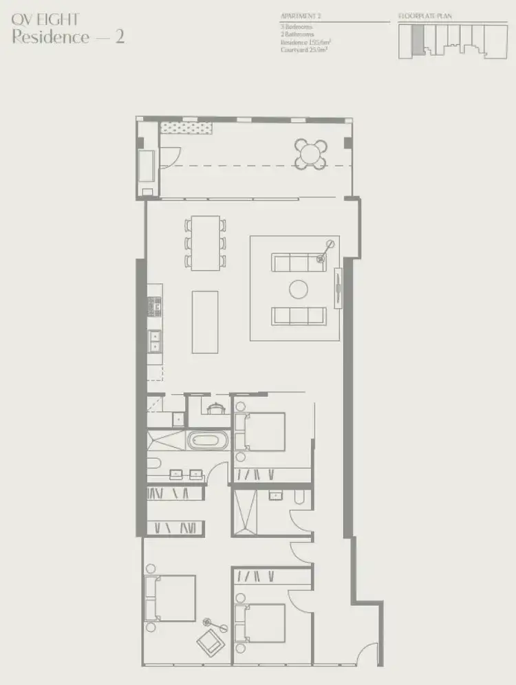 Floorplan of Homely apartment listing, 22-24 Jane Bell Lane, Melbourne VIC 3000