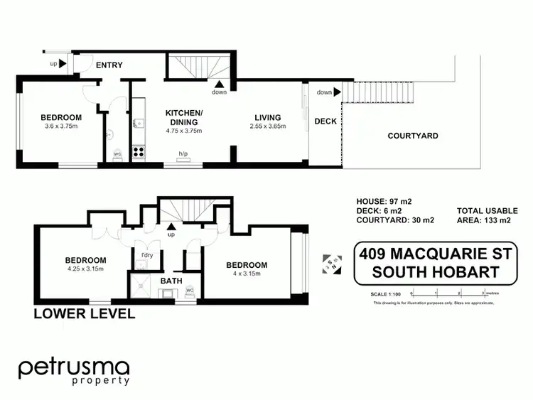 Floorplan of Homely unit listing, 409 Macquarie Street, South Hobart TAS 7004
