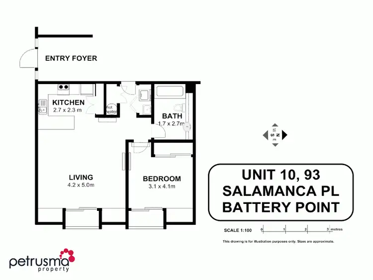 Floorplan of Homely apartment listing, 10/93 Salamanca Place, Battery Point TAS 7004
