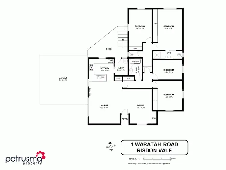Floorplan of Homely house listing, 1 Waratah Road, Risdon Vale TAS 7016