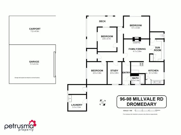 Floorplan of Homely house listing, 96-98 Millvale Road, Dromedary TAS 7030