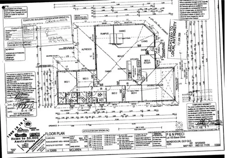 Floorplan of Homely house listing, 50-52 Bauer Drive, Mundoolun QLD 4285