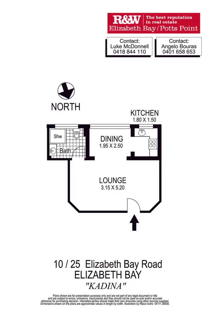 Floorplan of Homely studio listing, 10/25 Elizabeth Bay Road, Elizabeth Bay NSW 2011