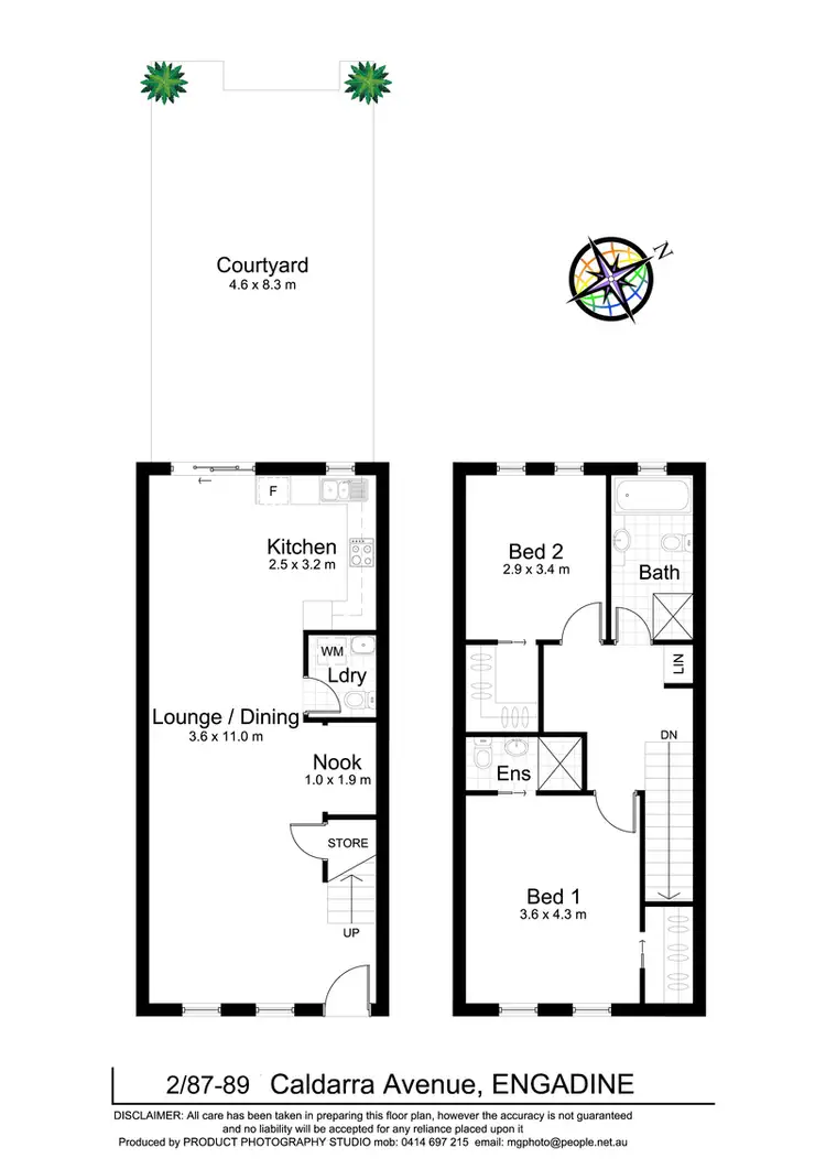 Floorplan of Homely townhouse listing, 2/87-89 Caldarra Avenue, Engadine NSW 2233