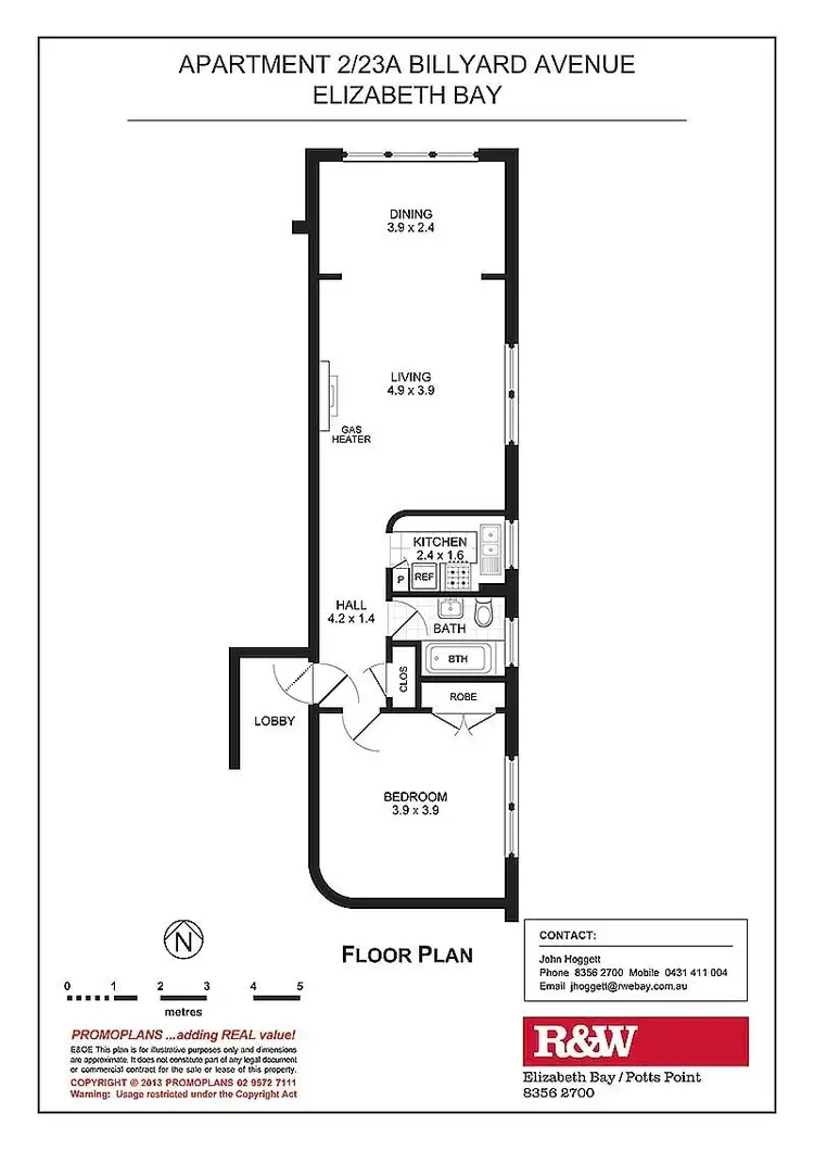 Floorplan of Homely apartment listing, 2/23A Billyard Avenue, Elizabeth Bay NSW 2011