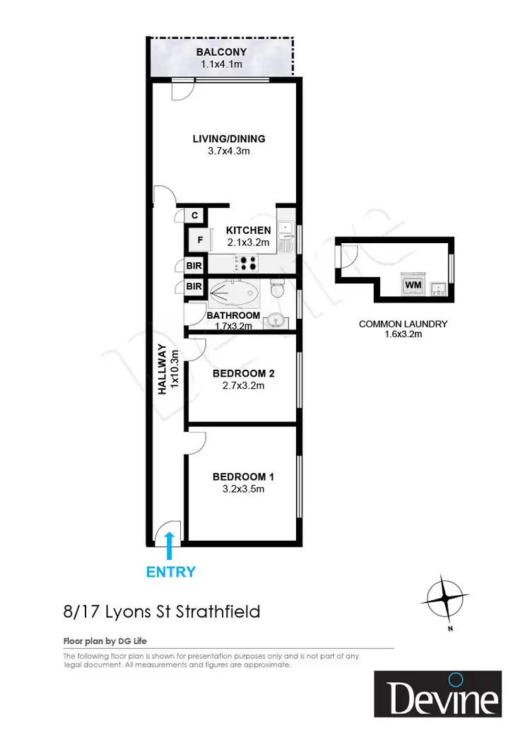 Floorplan of Homely apartment listing, 8/17 Lyons Road, Strathfield NSW 2135