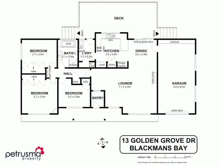 Floorplan of Homely house listing, 13 Golden Grove Drive, Blackmans Bay TAS 7052